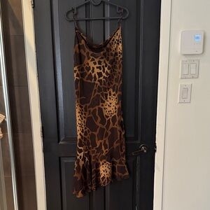 Brown Animal Print Dress